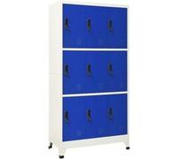 Armoire à casiers Gris et bleu 90x45x180 cm Acier gris et bleu G