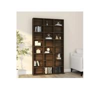 vidaXL Armoire à CD Chêne marron 102x23x177,5 cm Bois d'ingénierie 815092