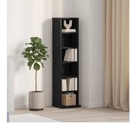 vidaXL Armoire à CD chêne noir en bois d'ingénierie 21×20×88 cm