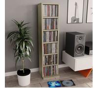 Armoire à CD Chêne sonoma 21x20x88 cm Bois d ingénierie