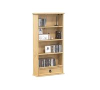 vidaXL Armoire à CD Corona 52x17,5x103 cm Bois de pin Massif, unité de Rangement CD, Armoire de Rangement CD, Meuble de Rangement CD