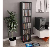 Armoire à CD Gris Béton Bois d'Ingénierie Etagère de Rangement Bureau vidaXL