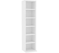 Armoire à CD - OMABETA - M05718 - Bois d'ingénierie - 6 compartiments - Blanc