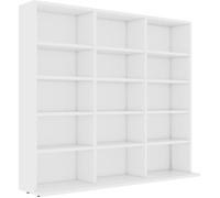 Armoire à CD - OMABETA - M08700 - Blanc - 102x23x89,5 cm - 15 compartiments