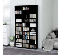 vidaXL Armoire à CD Noir 102x23x89,5 cm Aggloméré 801788