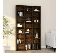 vidaXL Armoire à CD Chêne fumé 102x23x177,5 cm Bois d'ingénierie 815090