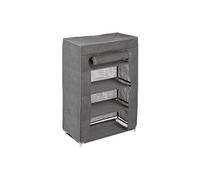 Armoire à chaussure en tissu gris foncé