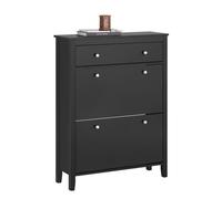 FSR89-SCH Armoire à Chaussures Meuble de Rangement à Chaussures 2 abattants Meuble d'entrée Coffre Rangement