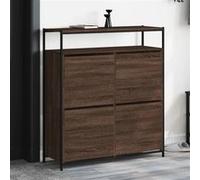 Armoire à chaussures 4 tiroirs rabattables chêne marron Chêne marron G