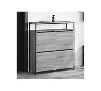 Armoire à chaussures 4 tiroirs rabattables sonoma gris 3214416