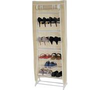 Armoire à chaussures Armoire de camping Armoire pliante Tissu 140x52x18cm crème