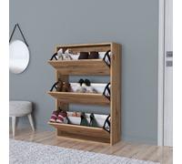Armoire à chaussures 'Aurskog' 110x73,5x24cm chêne