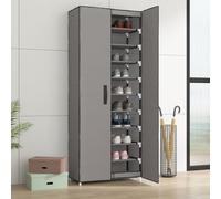 vidaXL Armoire à chaussures Gris 60x30x166 cm Tissu 337259