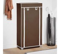 Armoire à Chaussures avec Housse Gris 58x28x106 cm Tissu Etagère vidaXL