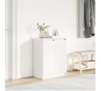 vidaXL Armoire à chaussures en bois d'ingénierie 57 x 34 x 76 cm Blanc