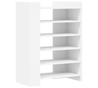Armoire à Chaussures Blanc 74,5x37,5x100 cm | Matériau à base de bois, résistant à l'humidité, facile à nettoyer, 2 façons de monter