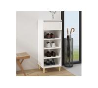 Armoire à chaussures Blanc brillant 40x36x105cm Bois ingénierie