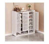 Armoire à chaussures blanche de grande capacité, peu encombrante, idéale pour le couloir, le salon et la chambre à coucher. Armoire à chaussures anti-poussière, idéale pour les espaces épurés.