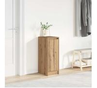 Armoire à chaussures - Chêne artisanal - 1 porte - 4 étagères - 29,5x34x76 cm