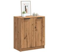 vidaXL Armoire à chaussures chêne artisanal Bois d'ingénierie 2 portes Marron