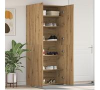 vidaXL Armoire à chaussures Chêne artisanal Bois d'ingénierie Marron 80 x 35,5 x 180 cm