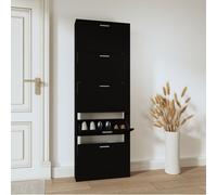 Armoire à Chaussures Chêne Fumé 59x17x150 cm Bois d'Ingénierie Étagère vidaXL