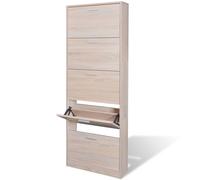 Armoire à Chaussures Chêne Fumé 59x17x150 cm Bois d'Ingénierie Étagère vidaXL