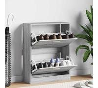 Armoire à Chaussures Chêne Fumé 63x24x81 cm Bois d'Ingénierie Étagère vidaXL