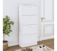 Armoire à Chaussures Chêne Fumé 63x24x81 cm Bois d'Ingénierie Étagère vidaXL