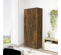 vidaXL Armoire à chaussures chêne fumé 80x39x178 cm Bois composite