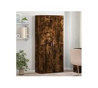 vidaXL Armoire à chaussures chêne fumé 80x39x178 cm bois d'ingénierie Marron
