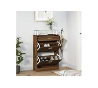 Armoire à chaussures Chêne marron 63x24x104cm Bois d ingénierie