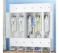 Armoire à chaussures cube portable en plastique avec design modulaire pour nizer vêtements, chaussures, jouets, idéal pour chambre à coucher, couloir, entrée, salon, bibliothèque, plusieurs options de