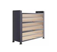 Armoire à chaussures en acier avec étagères réglables et porte en verre pour entrée, salon, chambre à coucher