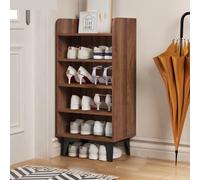 Armoire à Chaussures en Bois Massif étroit - Solution de Rangement cachée indépendante avec étagères pour E - Perfect pour Les Petits espaces élégants et Chaussures fonctionnelles