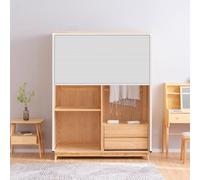 Armoire à chaussures et porte pliante imperméable, porte accordéon rétractable pour garde-manger et buanderie, rideaux plissés non tissés (55 x 70 cm)