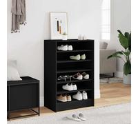 Vidaxl Armoire À Chaussures Noir 60x35x92 Cm Aggloméré Noir