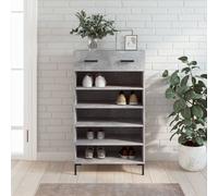 Vidaxl Armoire À Chaussures Gris Béton 60x35x105 Cm Bois D'ingénierie Gris