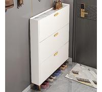 Armoire à chaussures étroite avec portes - Rangement indépendant pour les petits espaces - Grande capacité - Étagère à chaussures compacte pour la maison