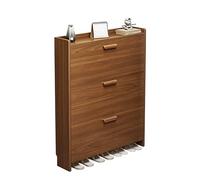 Armoire à Chaussures étroites avec 3 tirages pliants fermés et Un Rangement de Chaussures indépendant Taille: 27 "x7 x42 Élégant Conception d'économie d'espace pour la Maison
