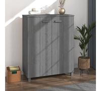 Armoire à Chaussures Gris Foncé 85x40x108 cm Bois de Pin Solide Étagère vidaXL