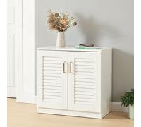 Armoire à chaussures 'Løten' 63x36x62cm avec trois étagères blanc