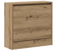 Armoire à chaussures moderne - vidaXL - 60x21x57 cm - Chêne artisanal - Bois MDF - 1 porte - Capacité plusieurs paires