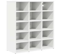 Armoire à chaussures moderne - vidaXL - Blanc - Bois d'ingénierie - 77,5x30x83,5 cm - 25,1 kg - Étagères solides