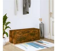 vidaXL Armoire à chaussures murale Chêne fumé 100x35x38 cm