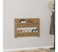 Armoire à Chaussures Murale Étagère Salon Chêne Sonoma Bois d'Ingénierie vidaXL