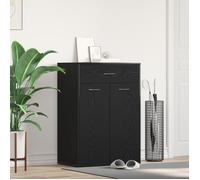 Armoire à chaussures - Noir Chêne - 2 portes - 1 tiroir - 60x35x84 cm