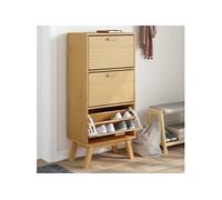 vidaXL Armoire à Chaussures, Étagère à Chaussures avec Pieds, Meuble à Chaussures avec Rangement Salon, Moderne, Marron Bois 358618