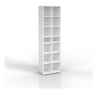 Vicco armoire à chaussures Paris, Blanc, 52.4 x 183 cm 14 compartiments