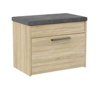 Armoire à chaussures - PARMA MINI - Chêne Sonoma - Siège rembourré - Espace de rangement